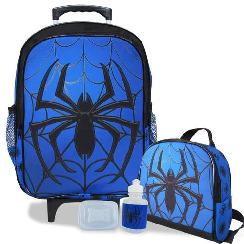 MOCHILA + LANCHEIRA AZUL